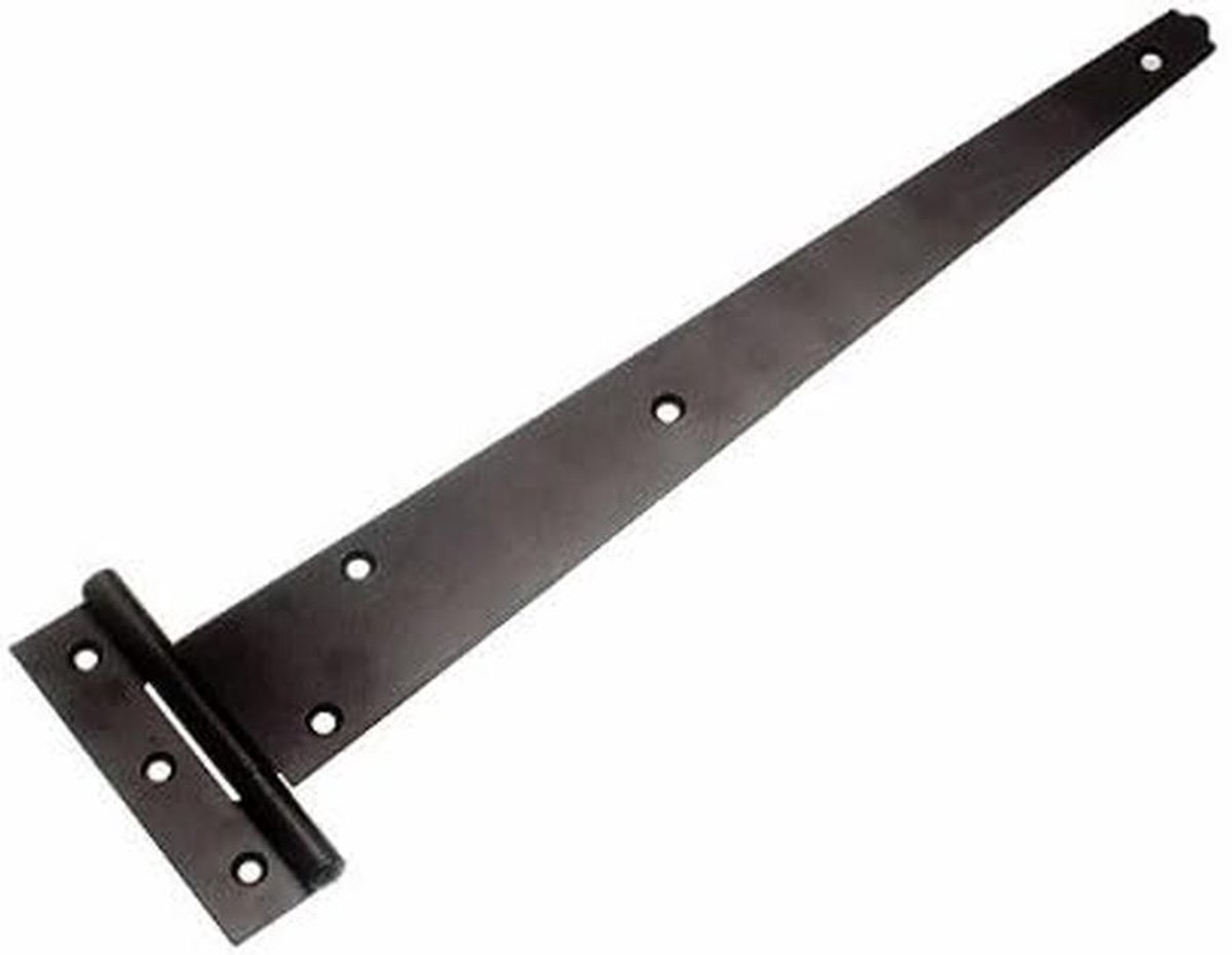 1 Paar 12 Inch T-Scharnieren voor Deuren Gates en Schuren Zwart Staal
