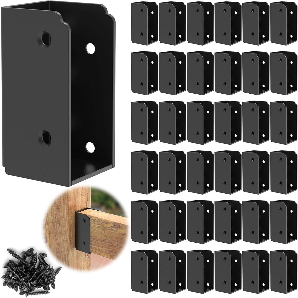 36 Stuks RVS Oppervlakte Bevestigingsbeugels voor Houten Balustrades en Leuningen