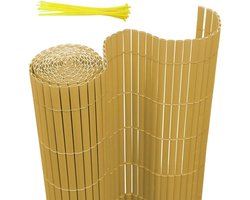 Weerbestendige PVC Rolgordijnen voor Tuin en Balkon - Inkijkbescherming met Bamboe-Look
