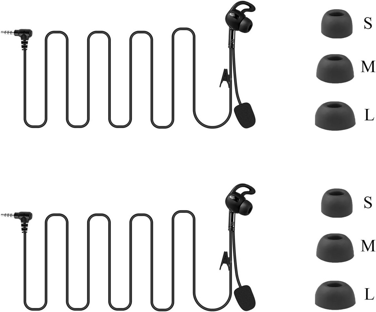 2 Stuks Scheidsrechters Headset Rechts Oor - Geschikt voor Coach Intercom Systemen