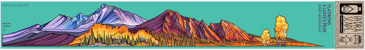 Hydrascape - Flatirons & Longs Peak - No Color - OS - Stickers