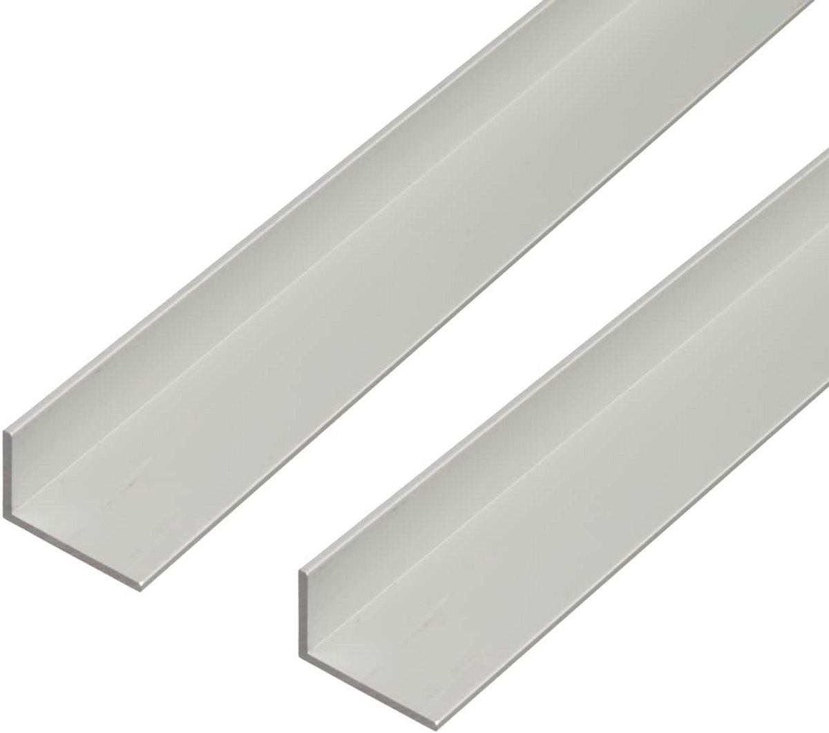 Set van 2 Aluminium Hoekprofielen 100x50x20 mm Zilver Geanodiseerd Doe-Het-Zelf