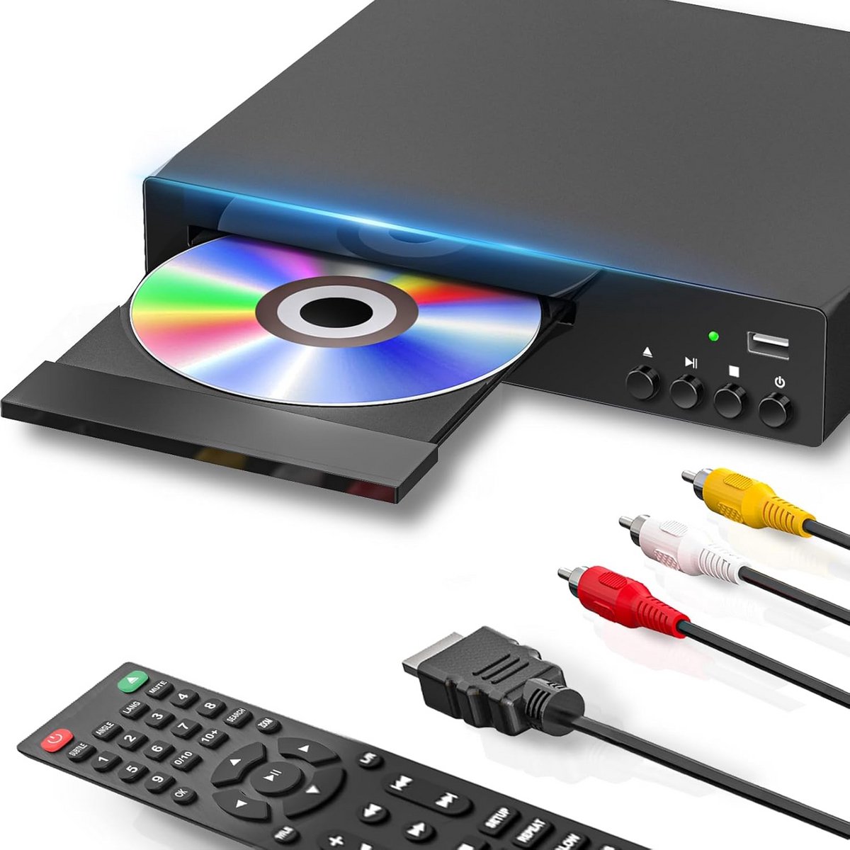 Regiovrije DVD-speler met HDMI en USB-aansluiting voor TV