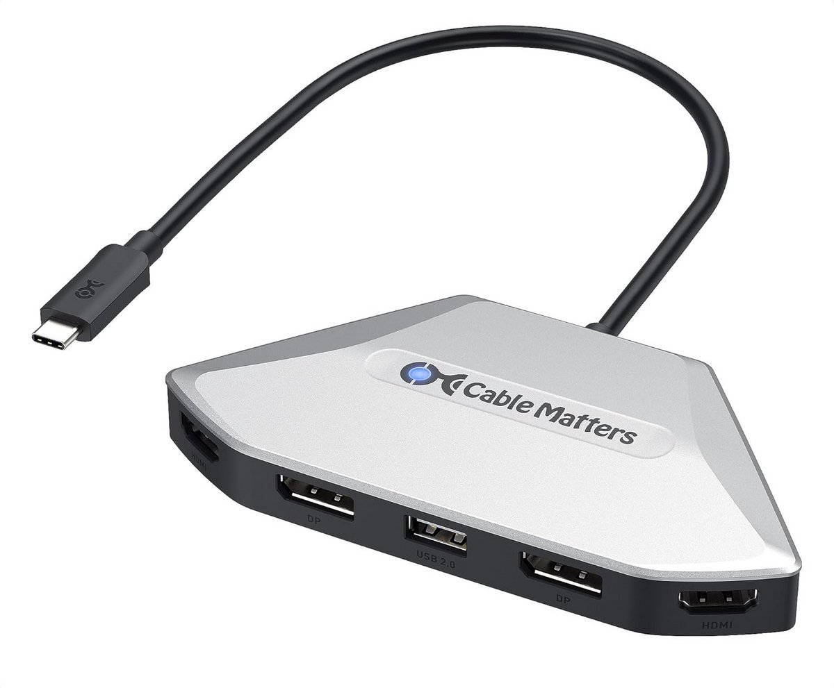USB-C MST Adapter met Stroomvoorziening voor Meerdere Schermen