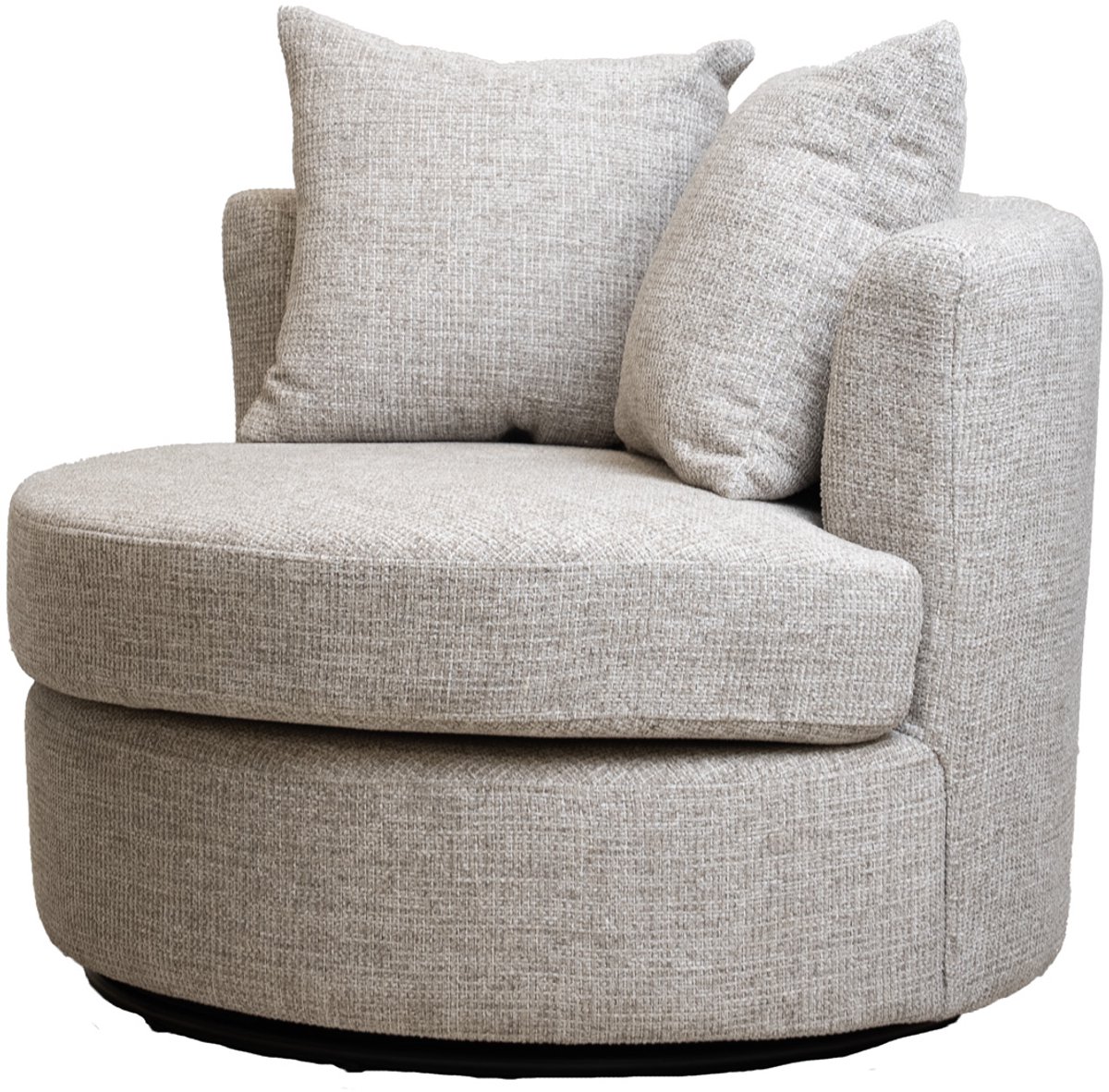 Giga Meubel Draaifauteuil Thony - Beige Chenille Stof - 93x88x84cm