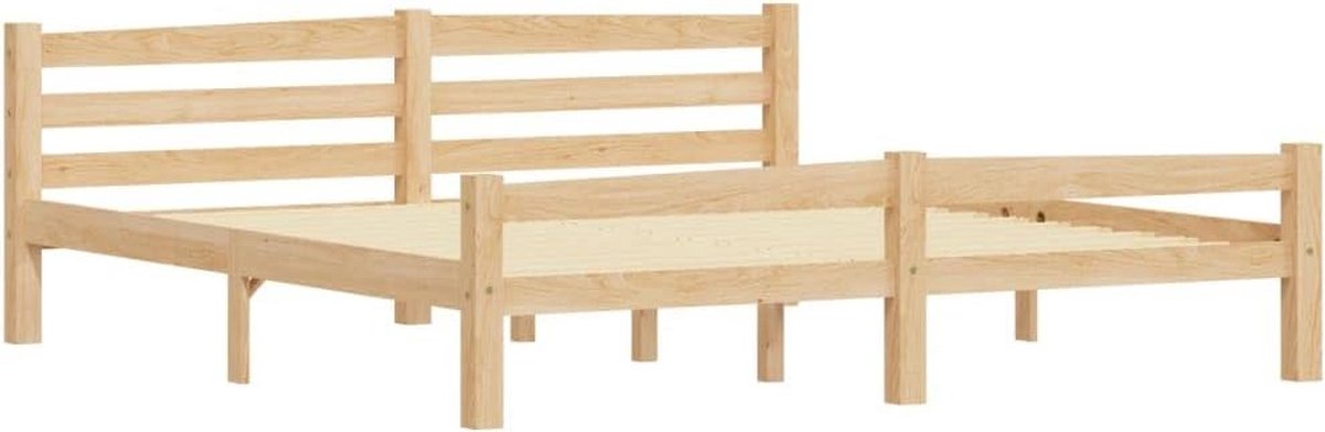 Dubbel Bedframe Massief Hout 180x200 cm Grenen Duurzaam