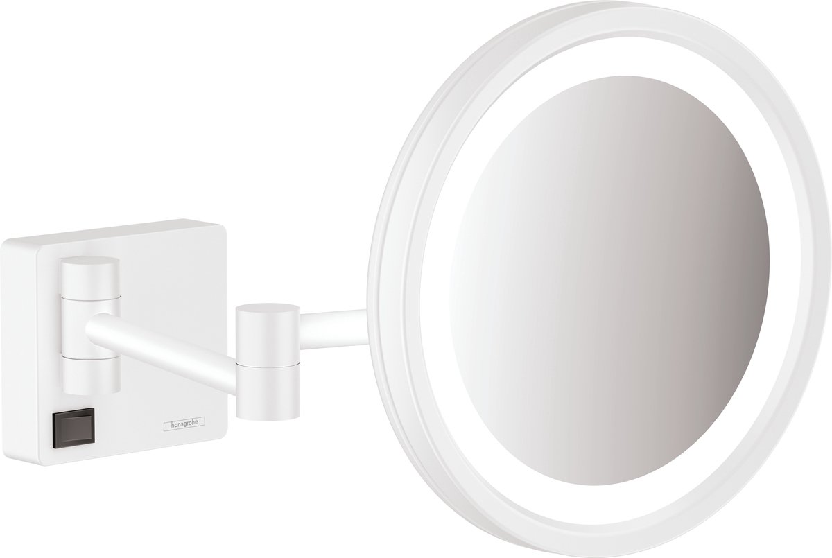 Hansgrohe Addstoris make-up spiegel led 3x vergroting mat wit