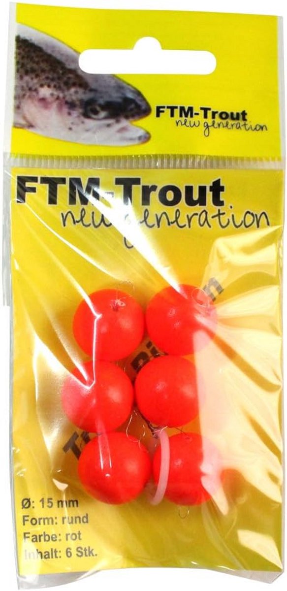 Ronde Pilootdobbers / Zwemmers voor Forelvissen - 6 Stuks