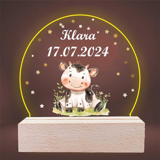 Gepersonaliseerd 3D Led Nachtlampje met 2 Baby Figuren - Uniek Kraamcadeau — afbeelding 4