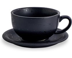Keramische Cappuccino Kop en Schotel 350ml - Ideaal voor Latte Art