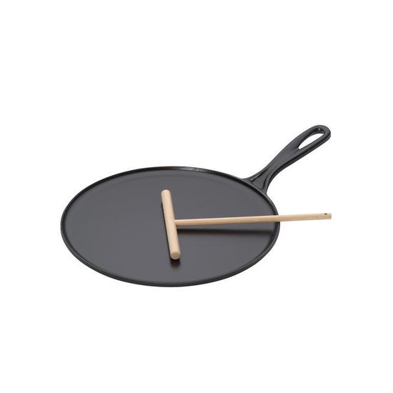 Le Creuster Gietijzeren pannenkoekpan - Mat Zwart - 27cm