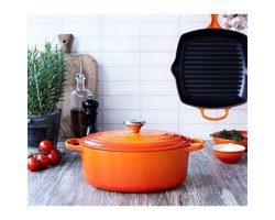 Le Creuset Braadpan Signature - Ovaal - Oranjerood - Ø 31 cm / 6,3L - Geëmailleerd Gietijzer - Perfect voor Stoofschotels, Braadgerechten en Grote Porties