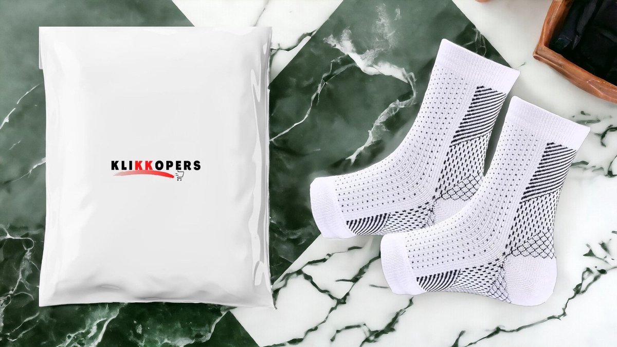 Klikkopers® - Neuropathie Sokken - Maat 38-42 - Compressie Sokken - Neuropathie Sokken Zonder Tenen - Compressiesokken - Slaapsokken - Bedsokken - Massagesokken - Wit — cadeau in Cadeau-ideeën - foto 5
