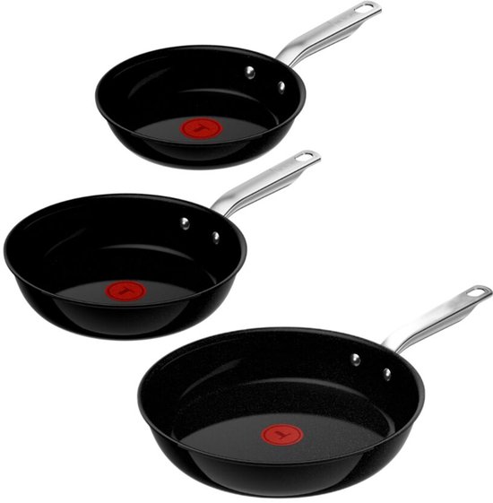 Tefal Experience Ceram - Pannenset - 20/24/28 cm - Fusion Core - Keramisch - Inductie - Ergonomisch - PFAS vrij