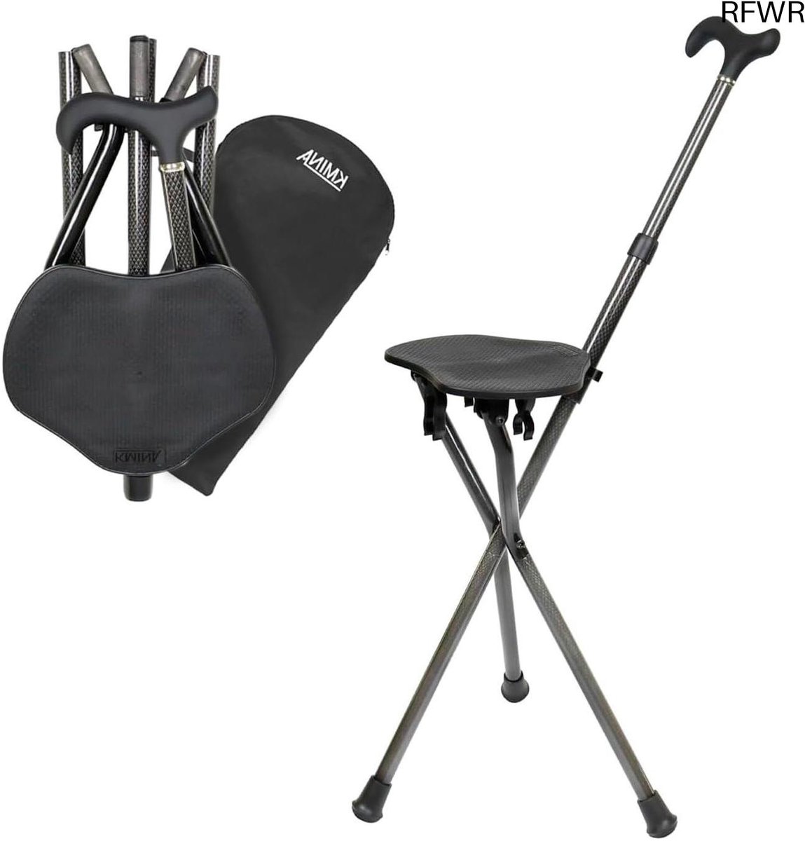 Wandelstok met Zitje - Opvouwbaar – Wandel Zitstok Tot 100 kg - Driepoot - Senioren