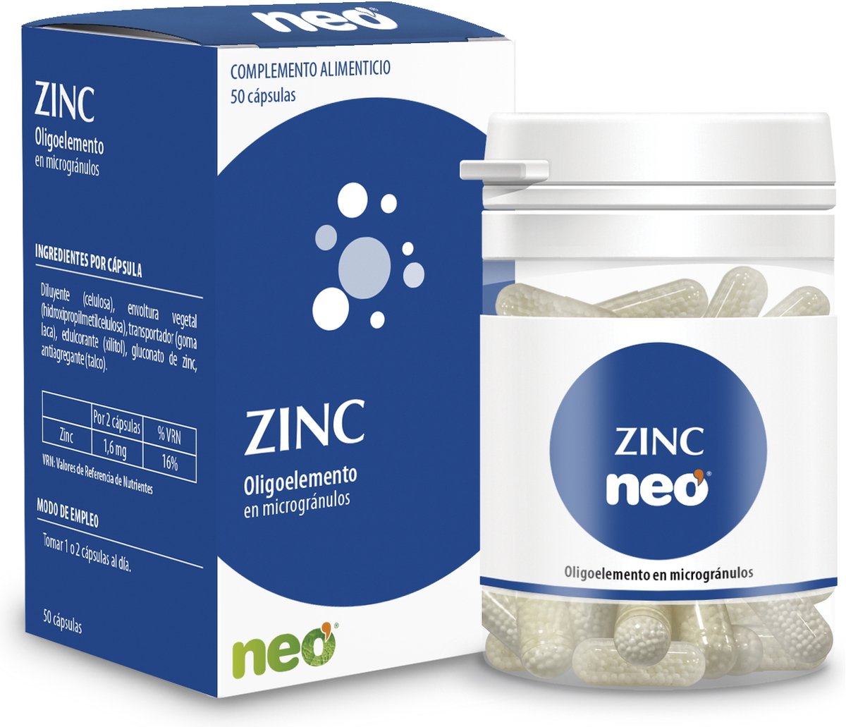 Neo Microgranulos Zinc 50 Caps