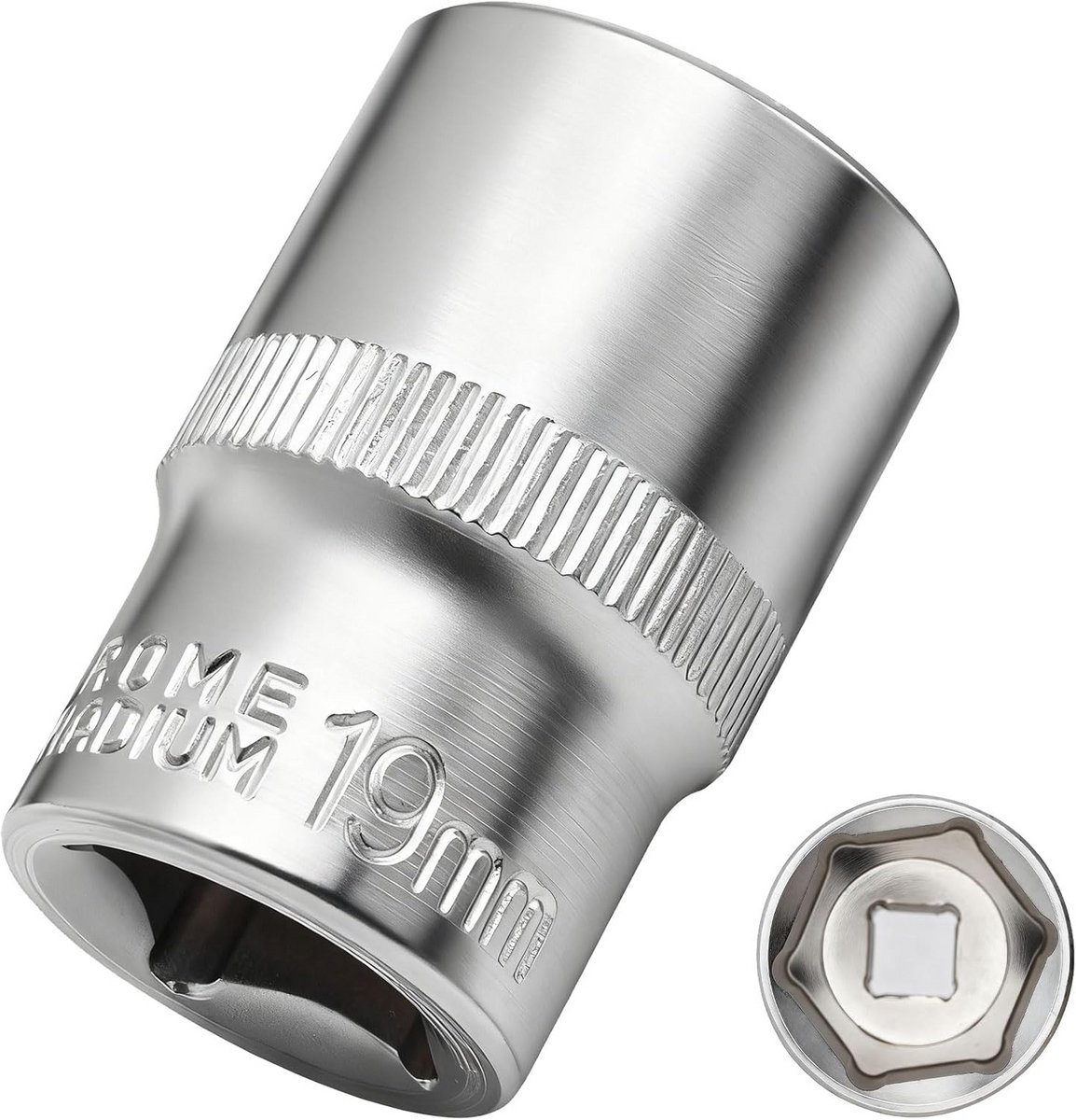 Zeskant Dopdopsleutel 19 mm 1/2 inch aandrijving Chroom-Vanadium
