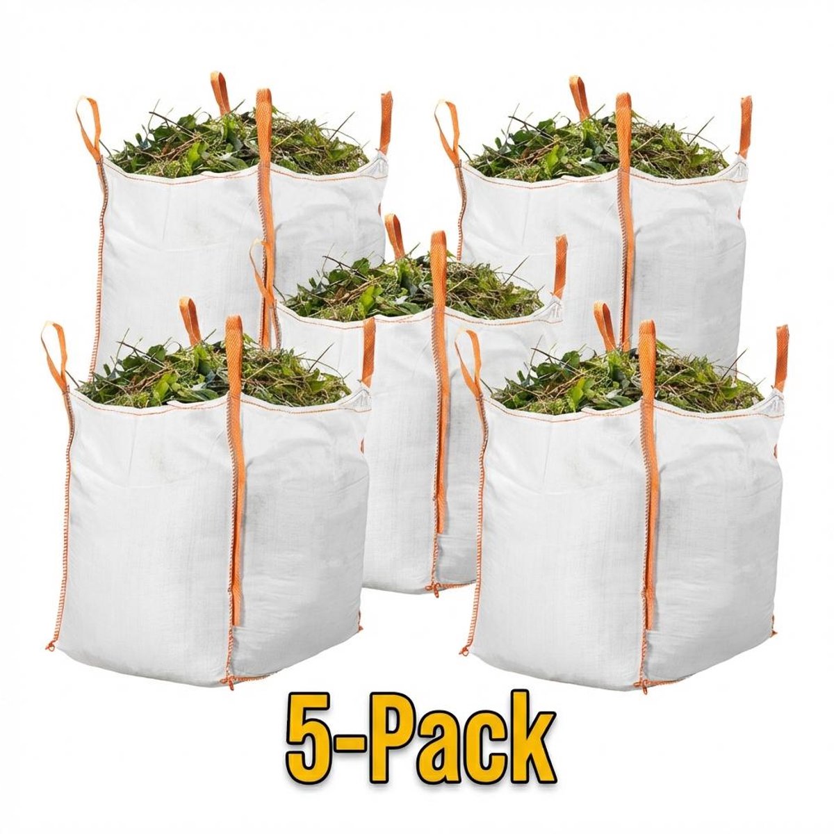 5x | Big Bag 80x80x80cm | 1000KG | Tuinzak | Bouwplaats