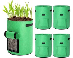 5x Kweekzak Growbag Grow Bag voor aardappelen , groenten en planten - set groeizakken 35x40CM Groot formaat