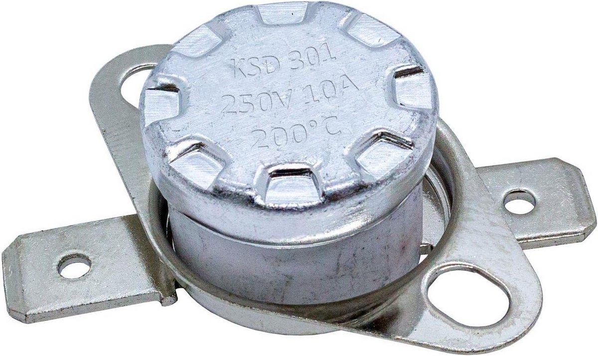 Thermische Schakelaar 200°C NC Contact 250V 10A Temperatuurschakelaar Bimetaal