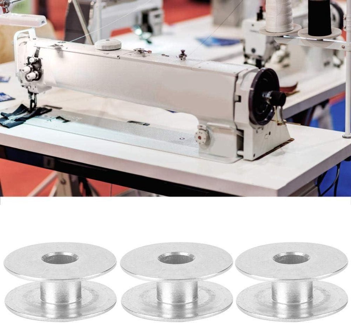 Aluminium Naaimachine Spoelen Set van 100, Universeel Gebruik, Draad Spoel voor Industriële en Platte Naaimachines