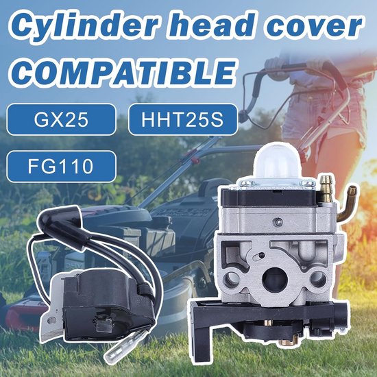 Carburateur Bougie Reparatiekit Inclusief Brandstofleiding en Afdichtingen voor Honda GX25 HHT25S FG110 Motor — afbeelding 4