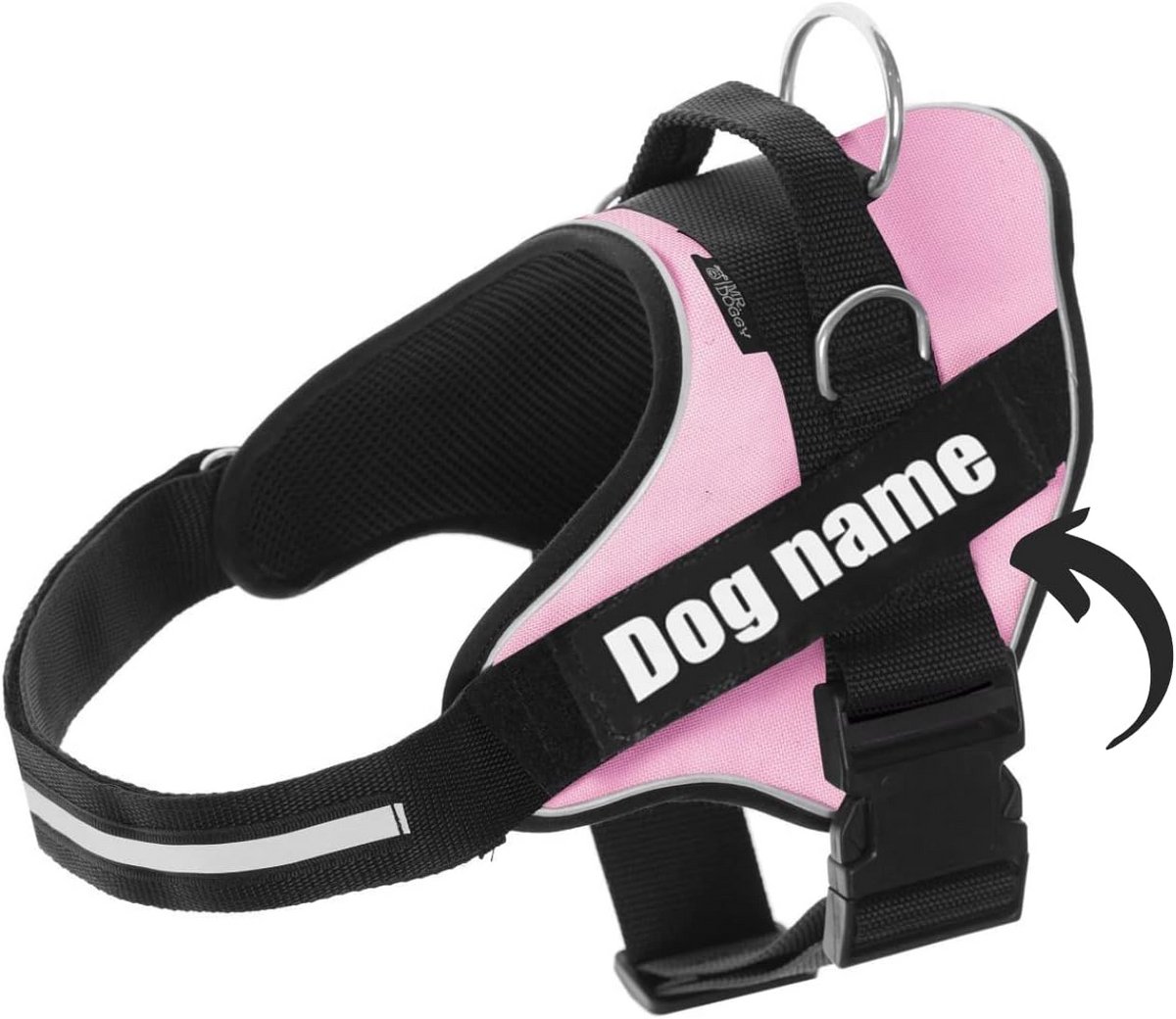 Personaliseerbaar Honden Harnas Met Reflecterende Stickers en Naamlabels - Comfortabel & Stevig