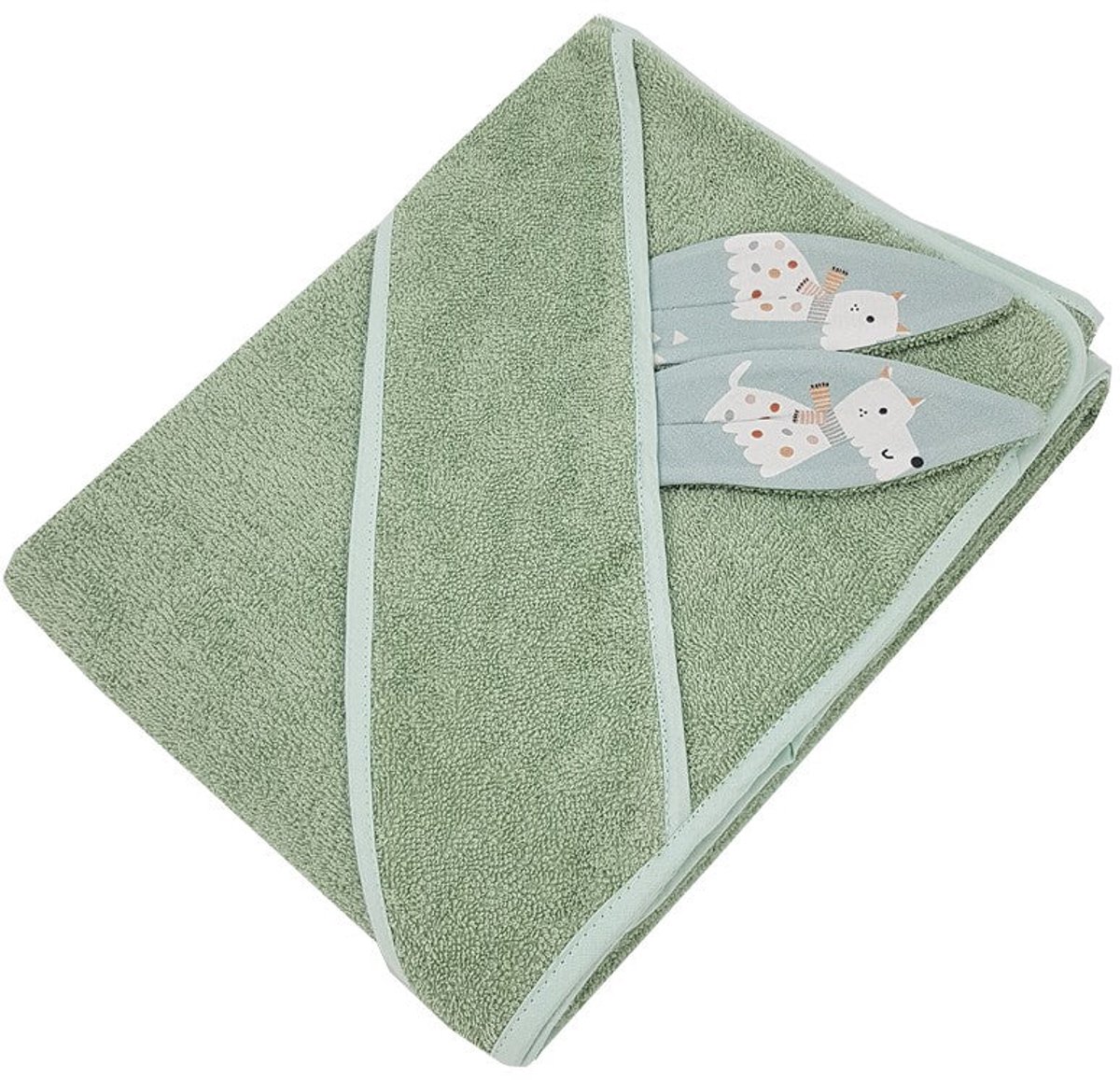 Cotton bathrobe DOGS/MINT
