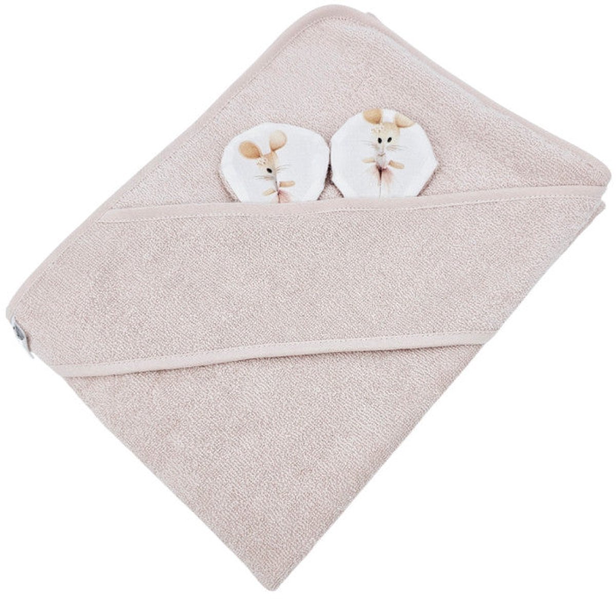 Bamboo bath cover Ballerina Mouse / Rose Pink