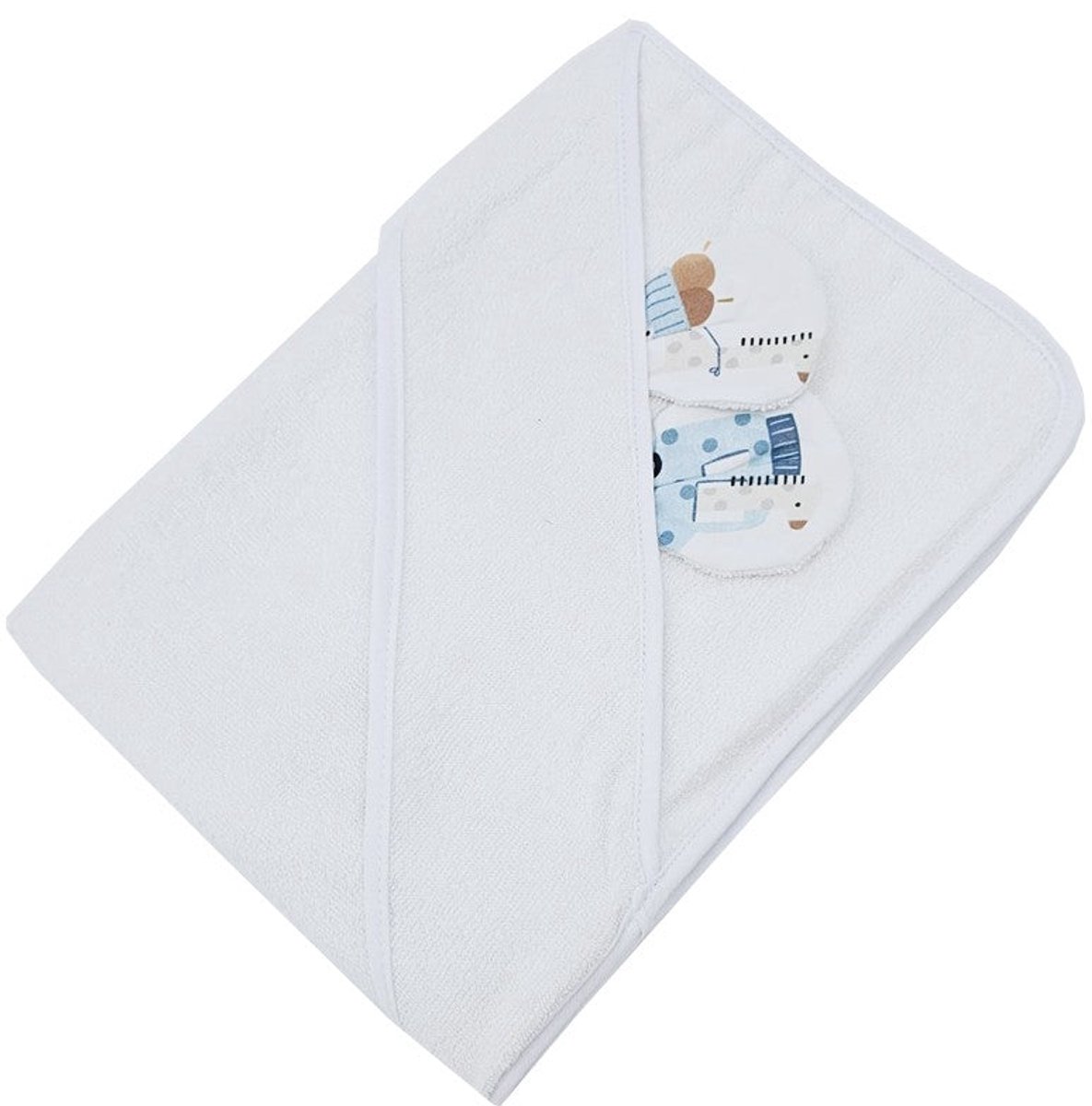 Bamboo bathrobe Giraffe/White