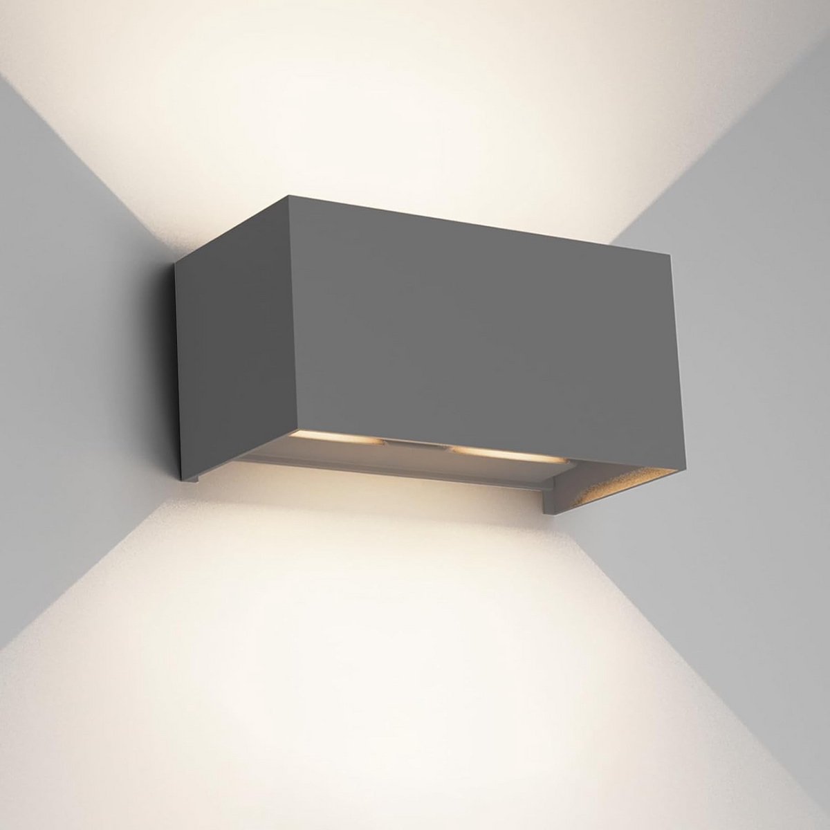 LED Wandlamp Binnen en Buiten 24W - 4000K IP65 - Instelbare Lichtbundel
