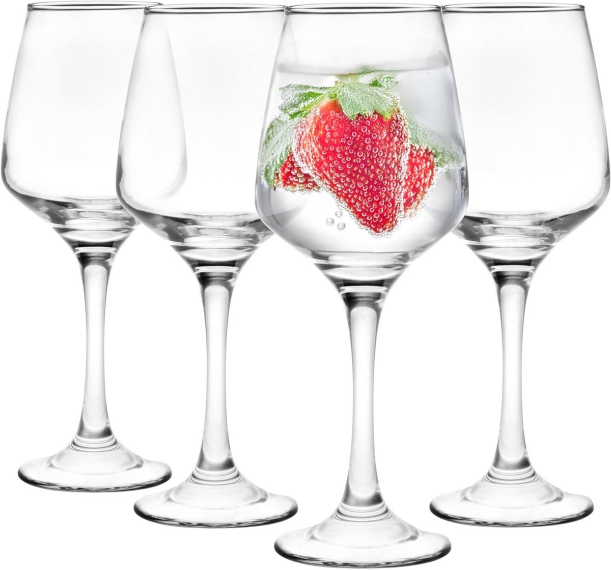 Set van 4 Universele Wijn- en Waterglazen 300 ml Vaatwasmachinebestendig