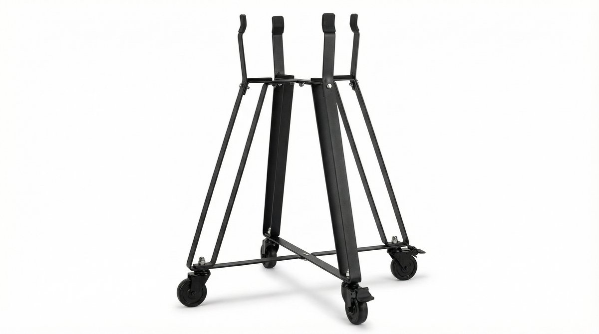 BASTE onderstel kamado 13 inch - verrijdbaar met wieltjes - werkhoogte 90cm - gepoedercoat RVS