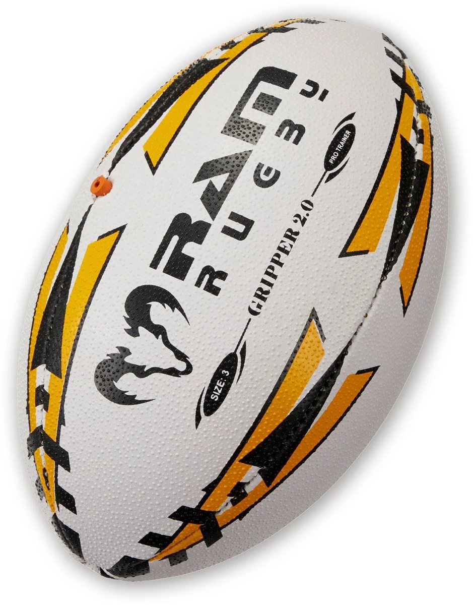 Gripper Pro 2.0 Training Rugbybal - Maat 3 Geel - New in-flight Valve Technology - 3D-Grip
