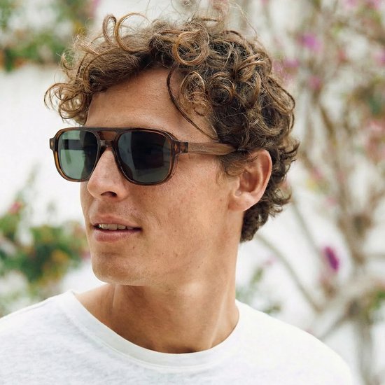 Wooda® Zonnebril Aviator - Bruin Transparant - Gepolariseerd - Wooda Tomani TR Brown Gris van Wooda — afbeelding 4