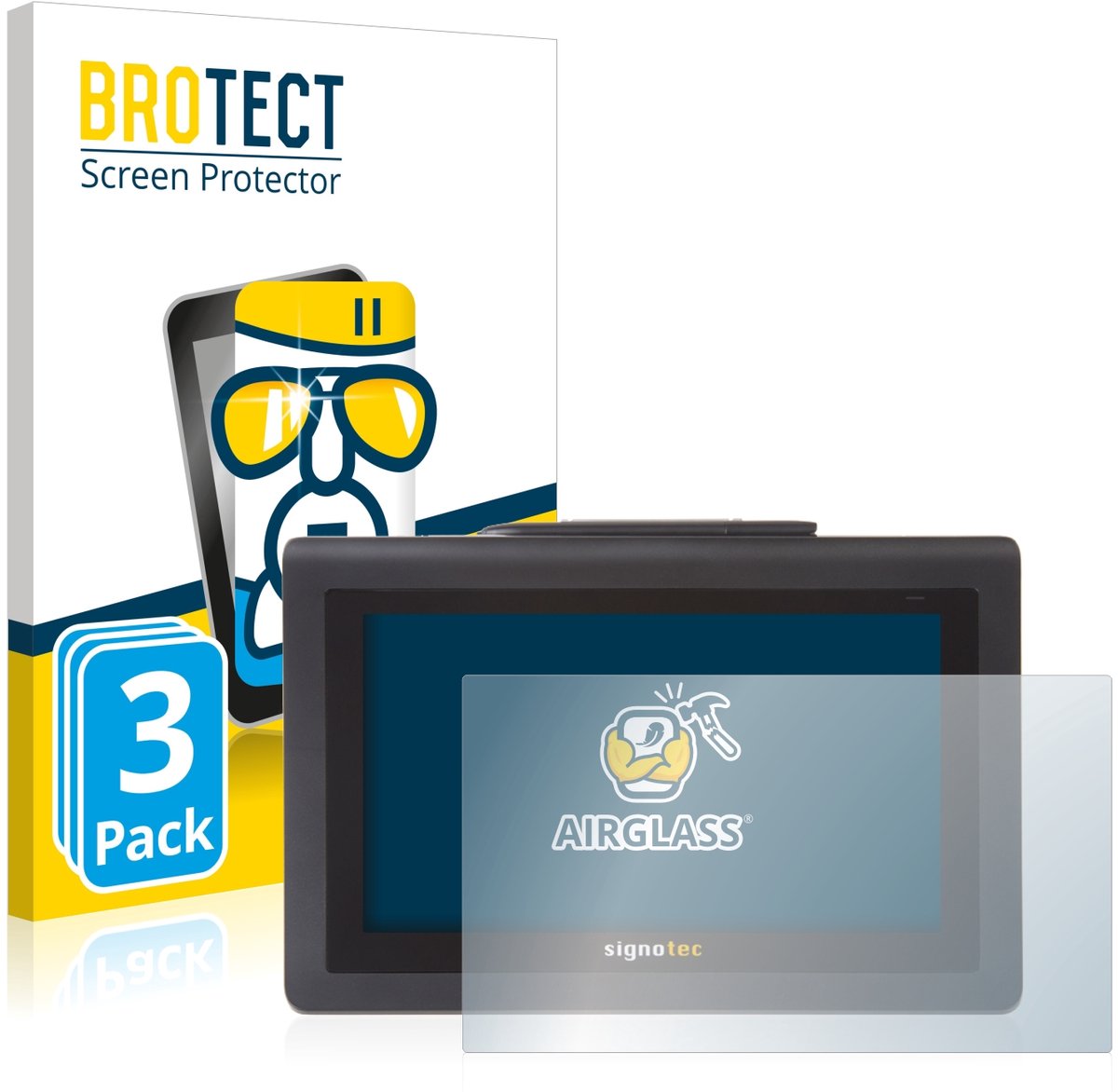 Screenprotector 3 Stuks voor Signotec Signature Pad Delta Beschermglas transparant