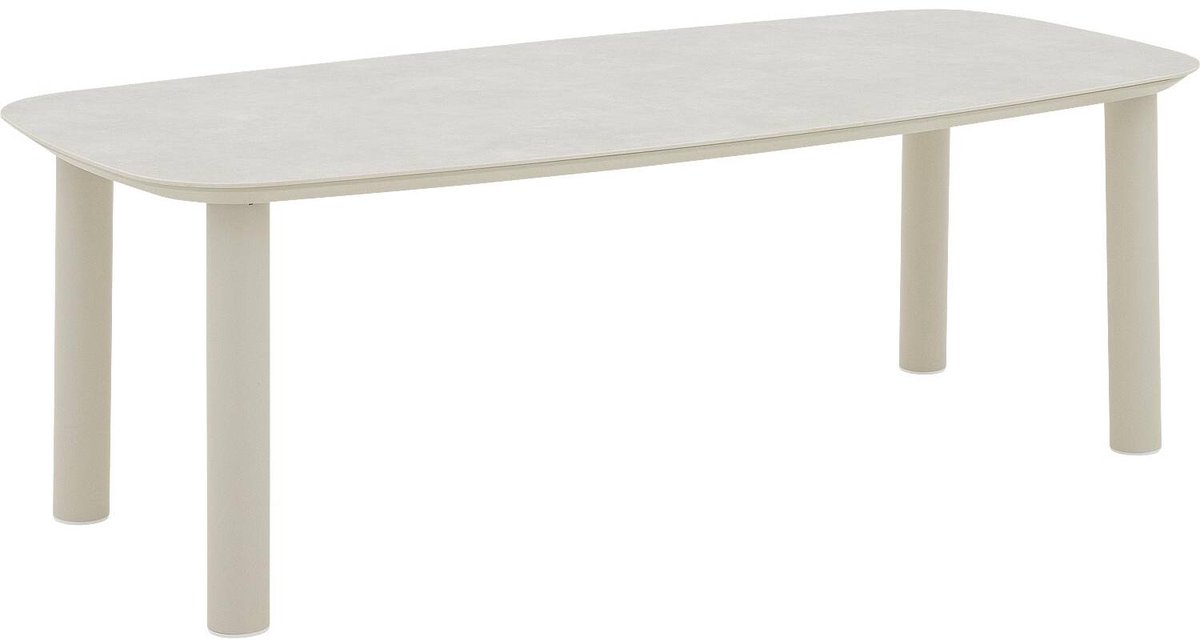 Goossens Keramieke Tuintafel Vernazza - Keramiek - bruin - 220 x 75 x 100 cm