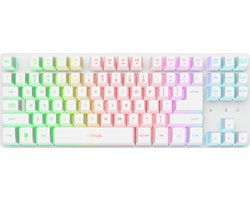 Trust GXT 831W Thado - Gaming Toetsenbord - TKL - RGB - Draadloos - QWERTY US - Wit