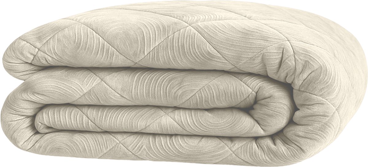 Y-NOT - Velvet Japandi Dekbed Pearl White 200x200 - Dekbed Zonder Overtrek - Wasbaar Dekbed - Hoesloos dekbed - Dekbed met vaste overtrek - 30 dagen proefslapen