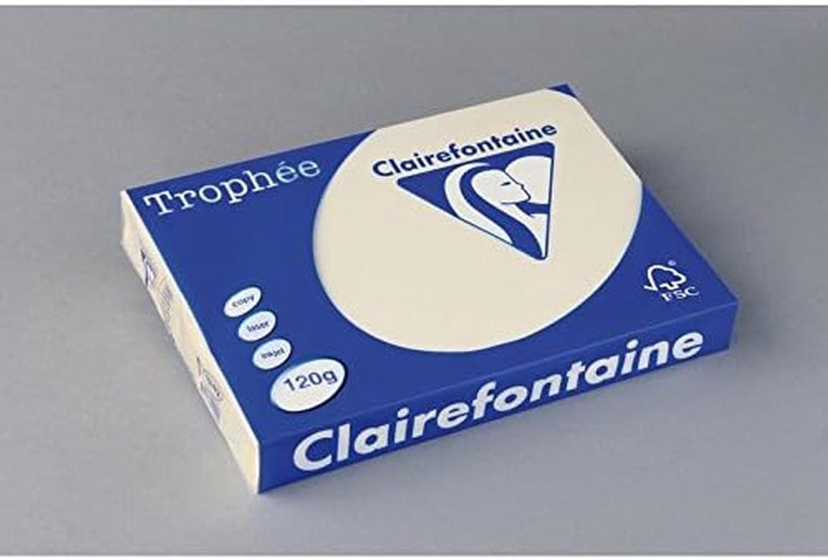 A4 Papier Ivoor, 120 g/m², 3x250 Vellen, FSC-Gecertificeerd Universeel Gebruik