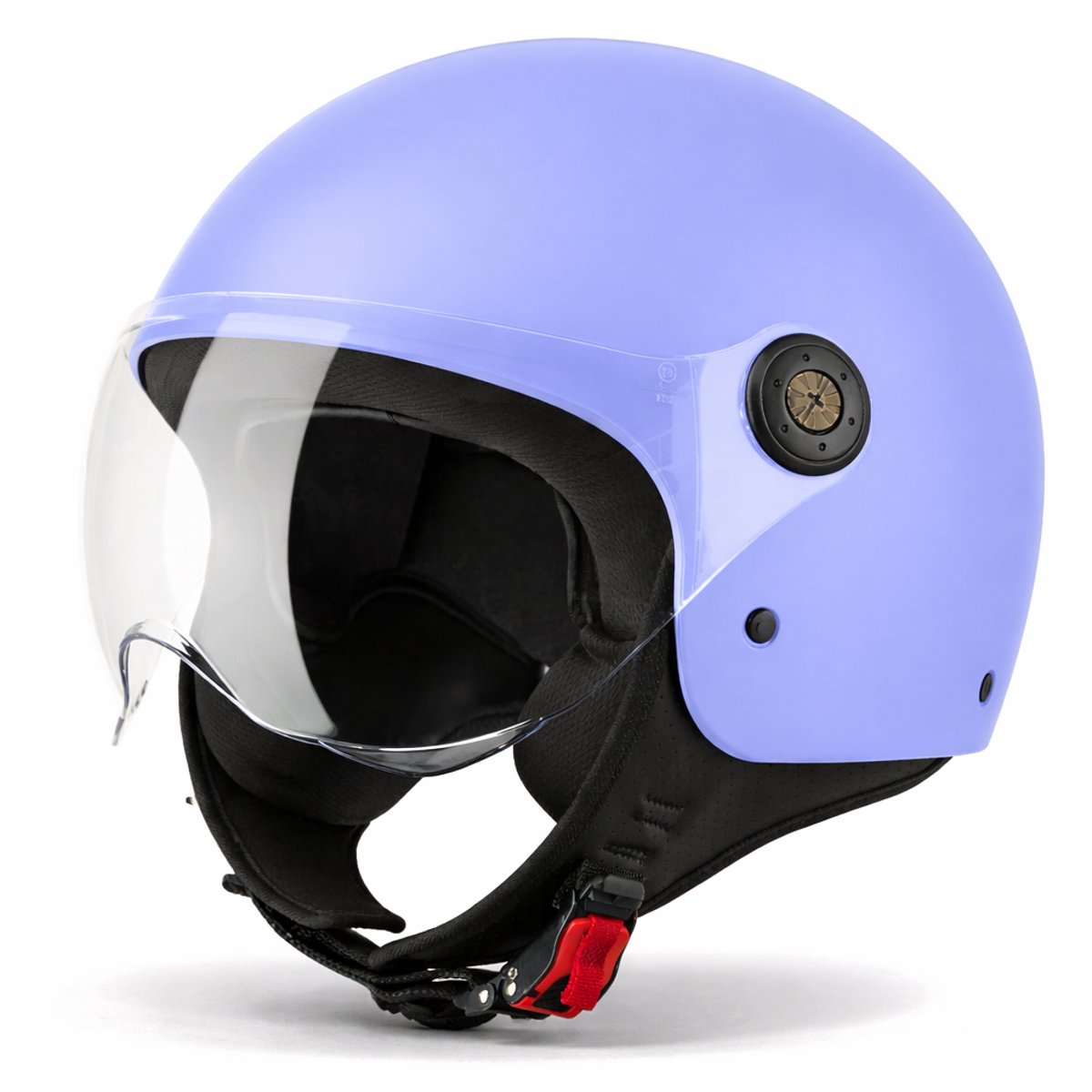 VINZ Duoro Jethelm - Paars - Scooterhelm Dames - Motorhelm Vrouw - ECE 22.06 - M