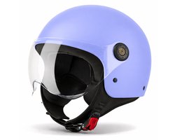 VINZ Duoro Jethelm - Paars - Scooterhelm Dames - Motorhelm Vrouw - ECE 22.06 - M