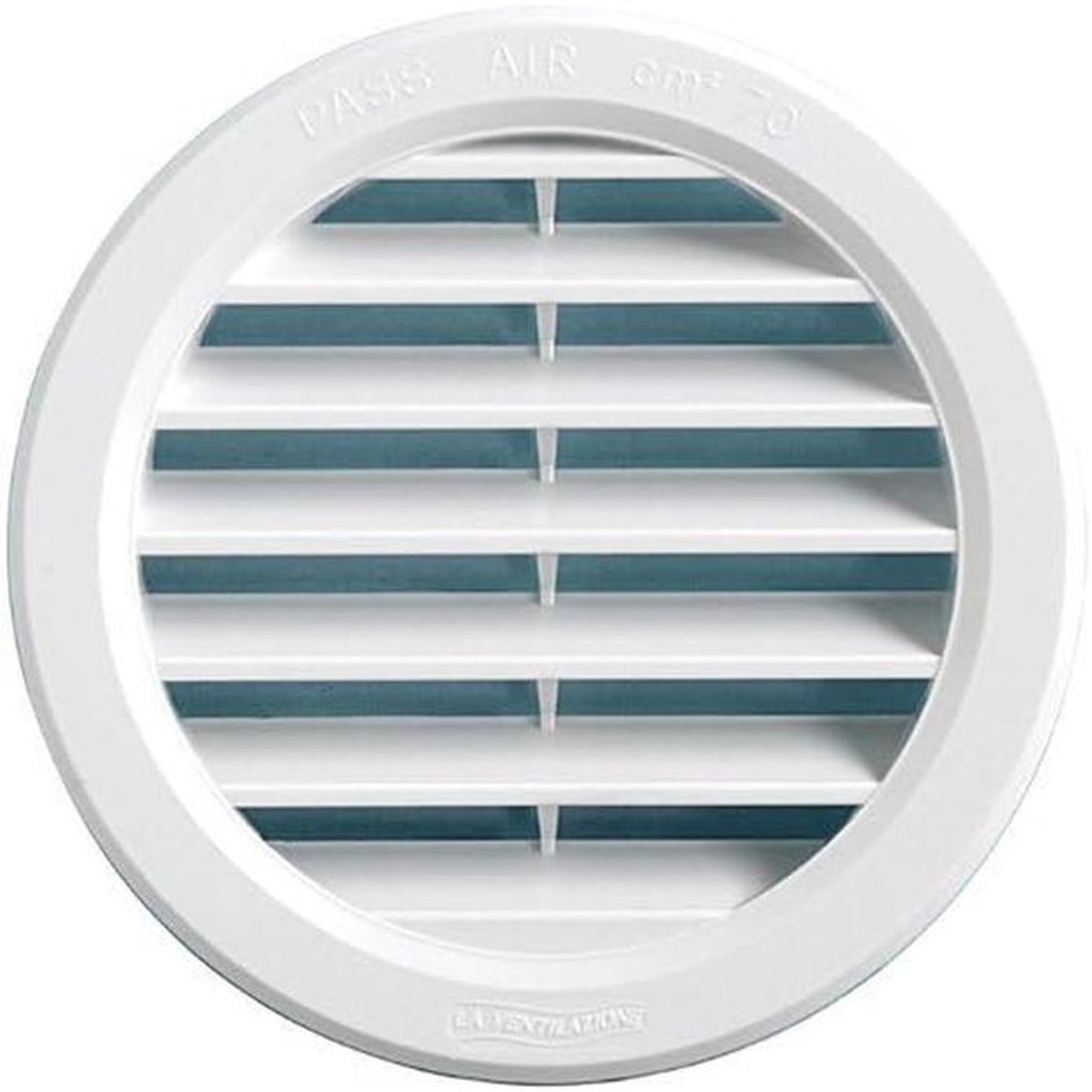 Ronde ventilatierooster met insectenhor van ABS (80 mm inbouw)
