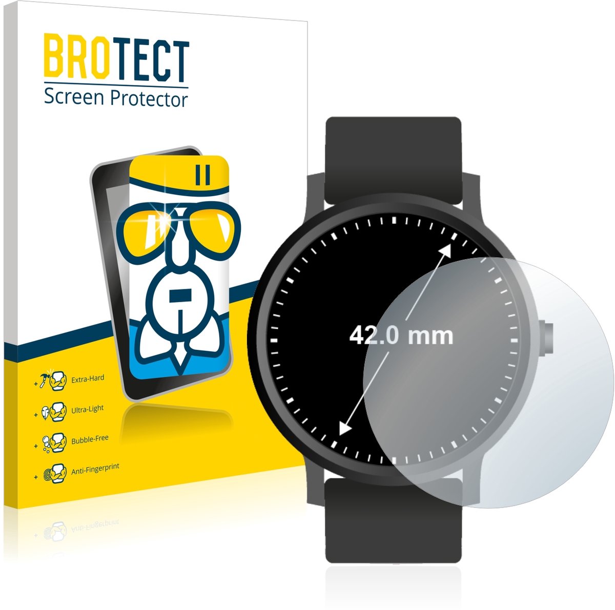 Screenprotector voor Horloges (Rond, ø: 42 mm) Beschermglas transparant