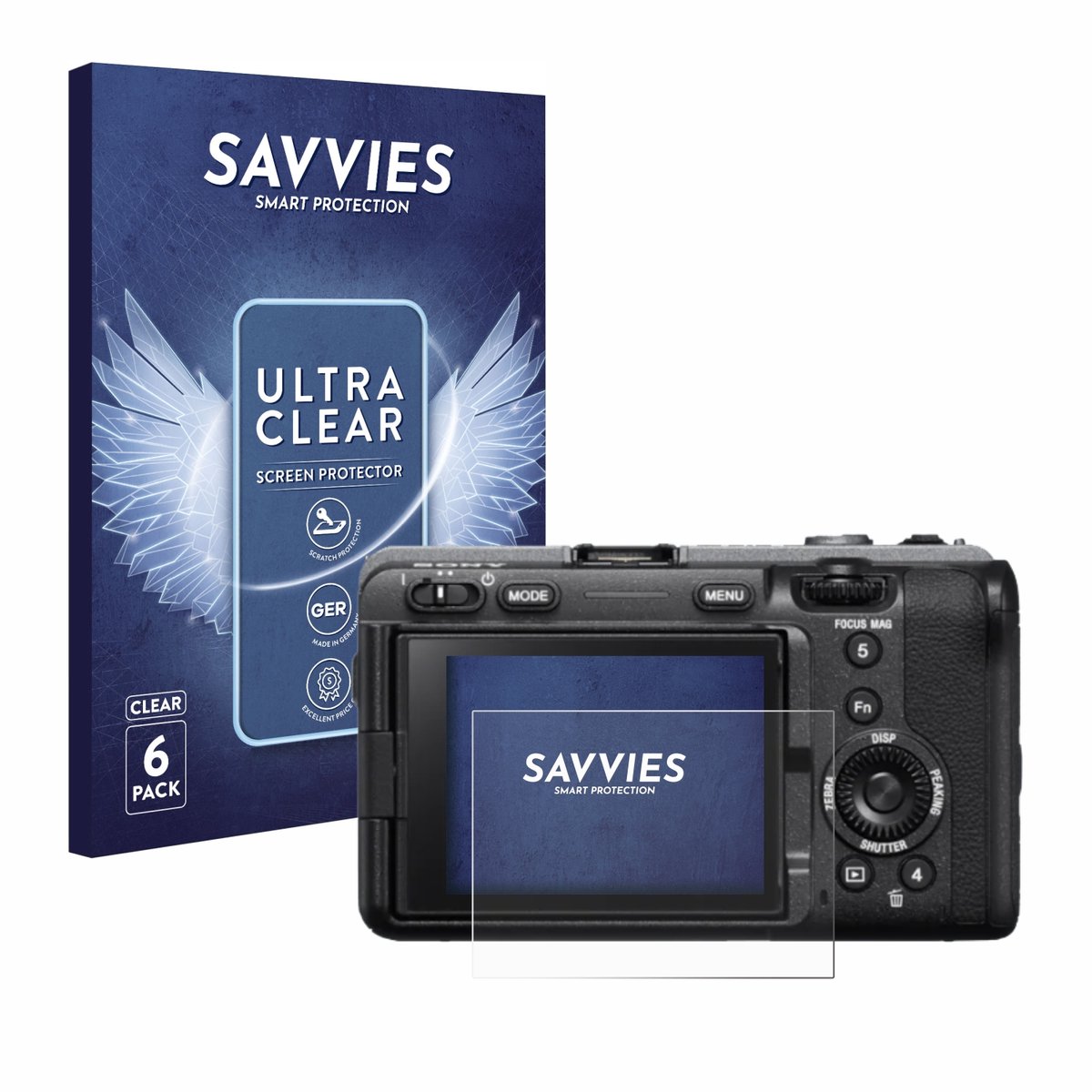 Savvies - Screenprotector voor Sony FX3 - Folie Beschermfolie transparant 6 Stuks