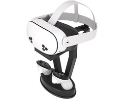 VR-Headset Standaard voor Meta Quest 3S / Quest 3 / Quest 2 & PS VR – Display & Opbergstand voor Headset en Controllers – Stabiele VR Storage Holder