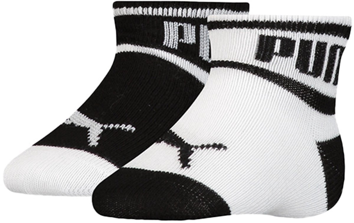 Unisex babysokken met logo 2 paar – – 23-26 Zwart