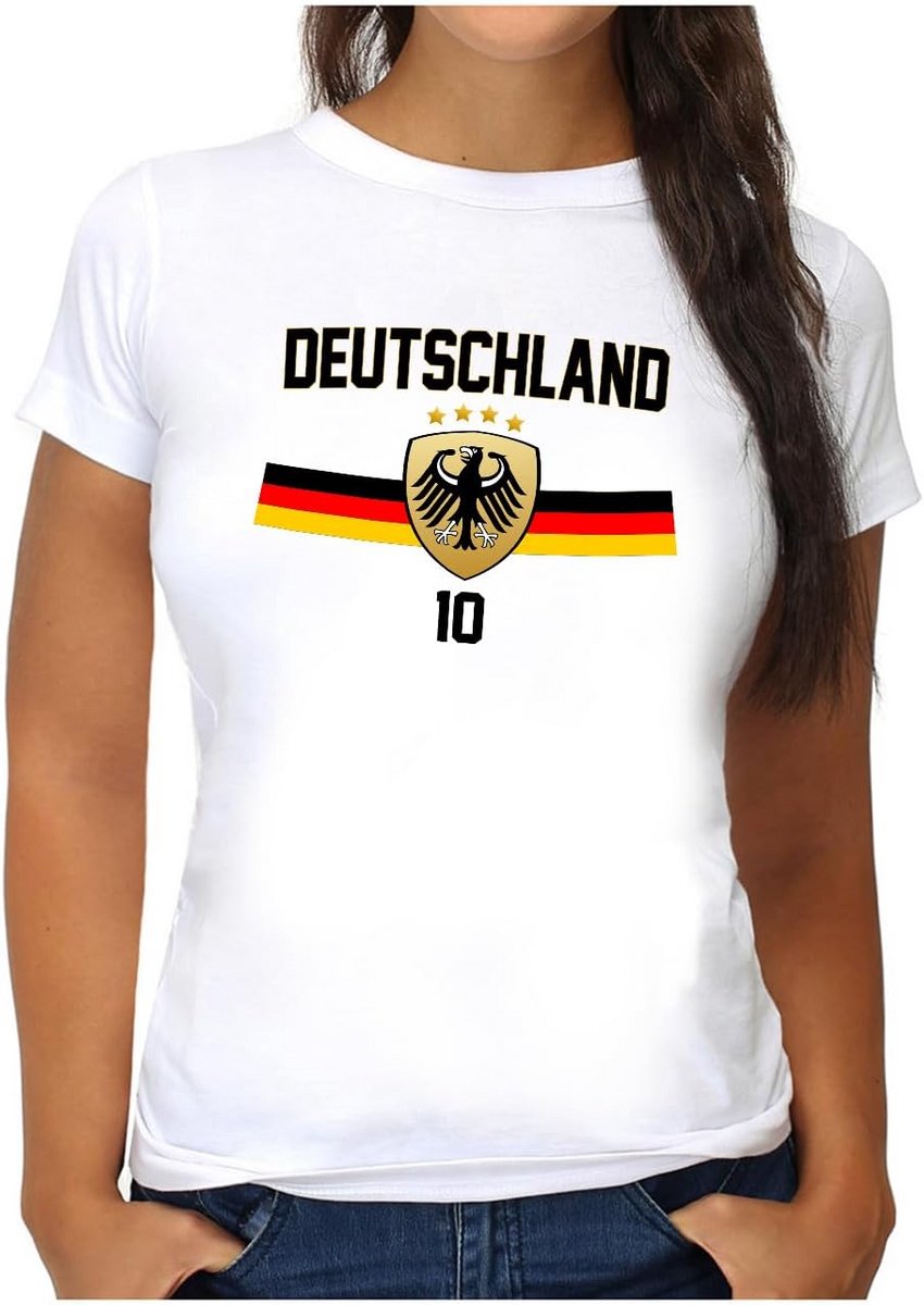 Dames Tricot T-shirt met Naam en Nummer - Voetbalstijl