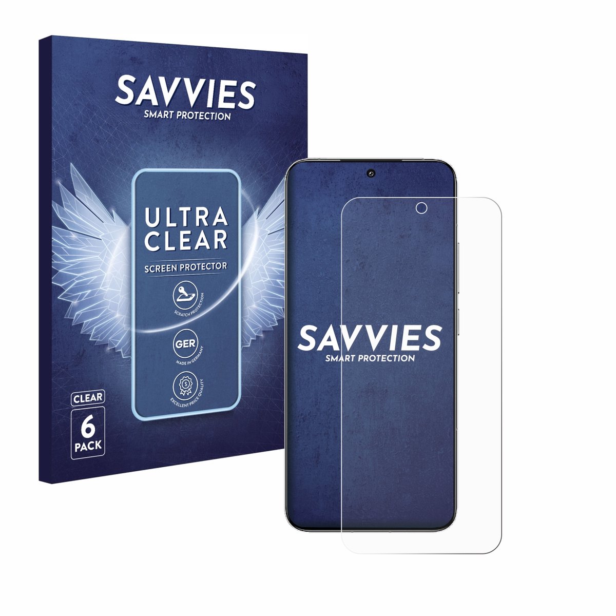 Savvies - Screenprotector voor Xiaomi 15 - Folie Beschermfolie transparant 6 Stuks