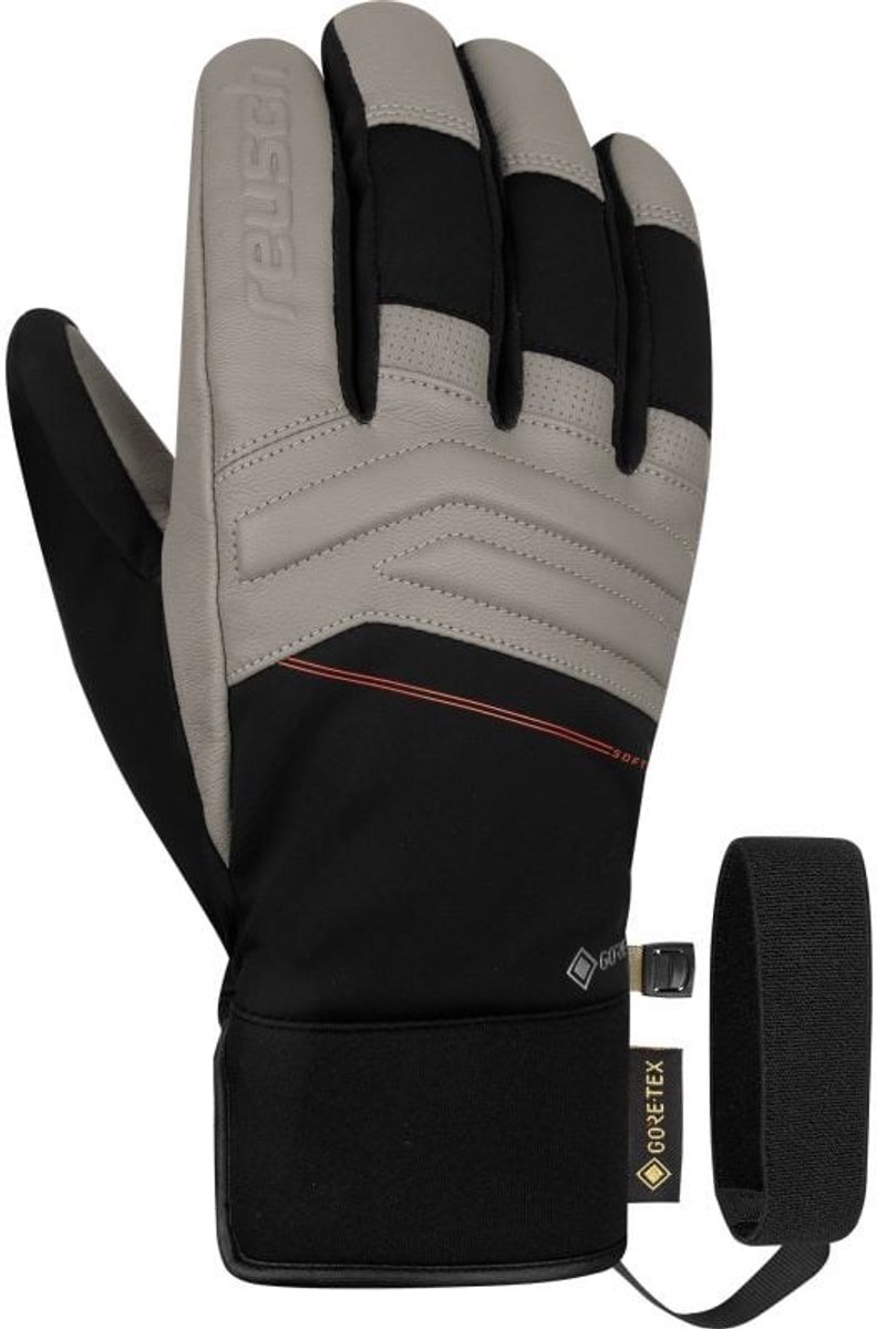 Reusch Jupiter GORE-TEX Skihandschoenen Heren Primaloft® Isolatie Geitenleer & Softshell Waterdicht & Ademend Zwart